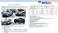 Специальное предложение на покупку автомобилей для клиентов ВТБ24 от автоцентра «Пандора»
